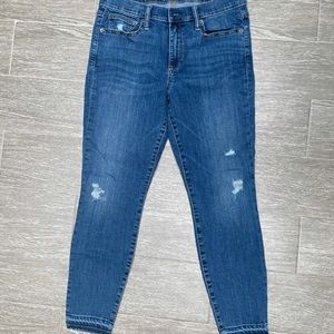 Gap Skinny Ripped Raw Hem Jeans (Size 31R)